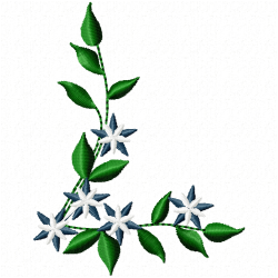 Flowers And Tree Embroidery Design 9